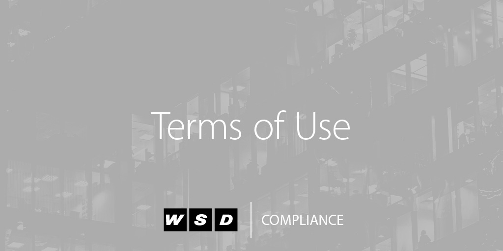 Terms Of Use WSD Capital Management